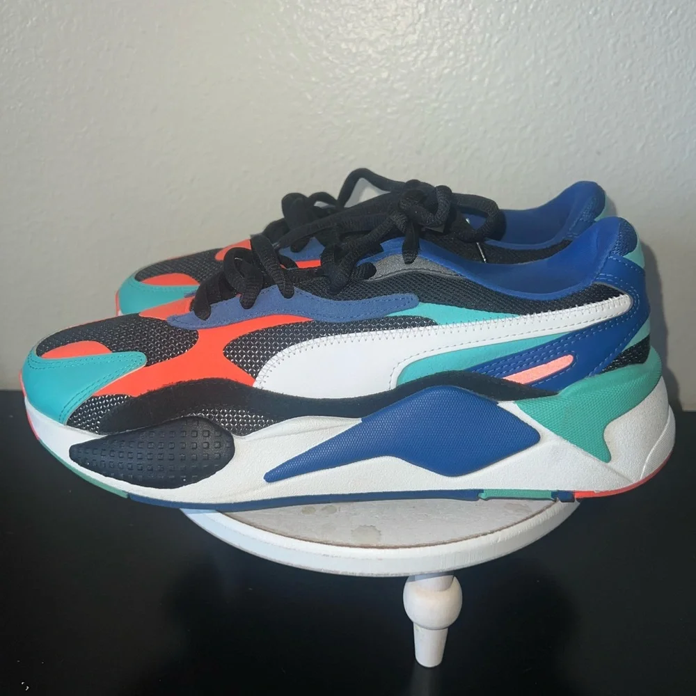 Men's Puma RS- X3‎ Puzzle Blk Multicolor(3715710-15) 9.5 Running Shoes
